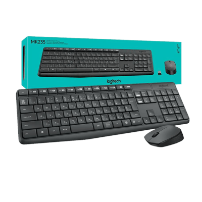 Logitech MK235 Wireless Keyboard and Mouse Combo (Black)